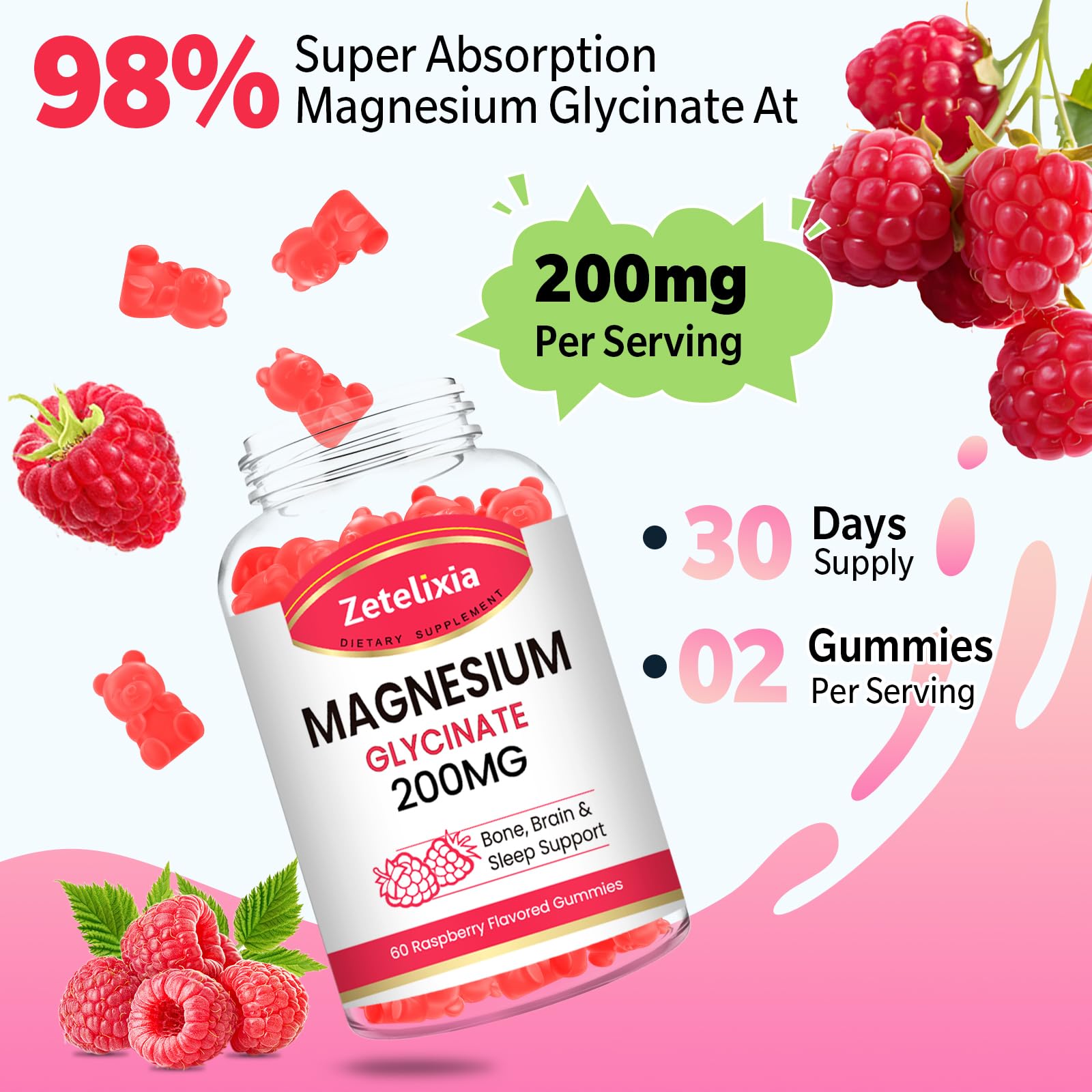 Amazon.com: Magnesium Glycinate Gummies, High Absorption Magnesium